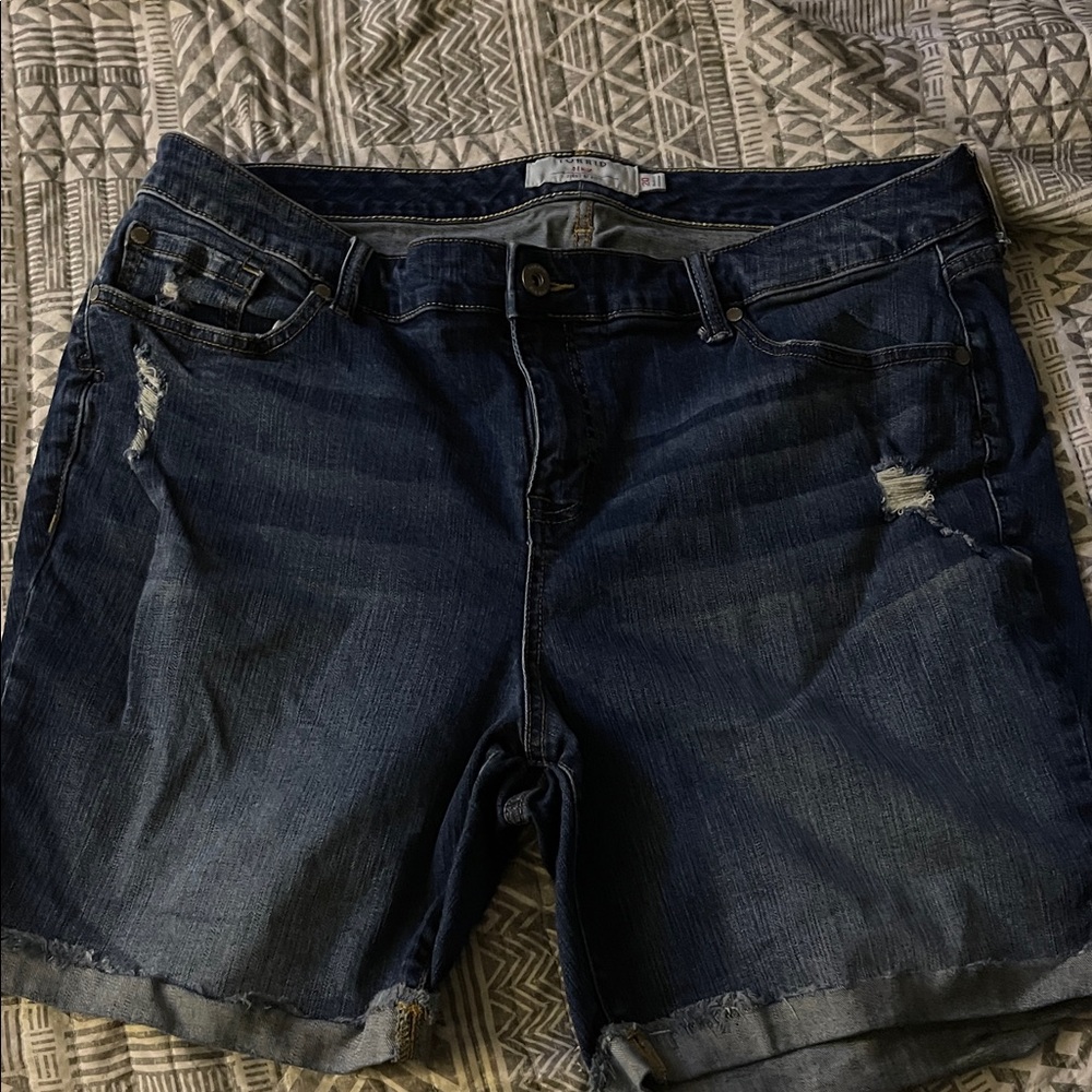 Torrid Dark Blue Jean Shorts